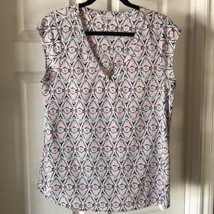 Cap Sleeve patterned blouse